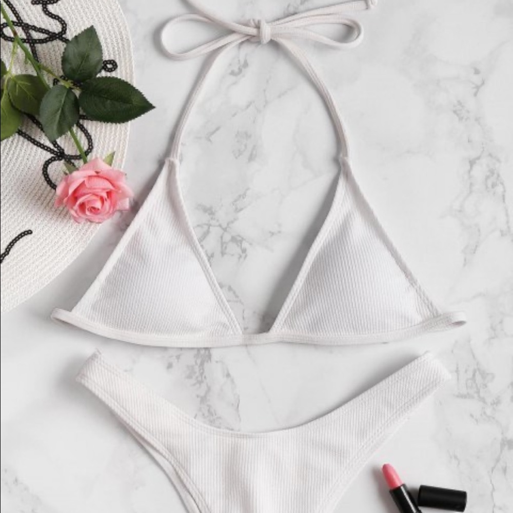 white bikini